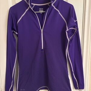 Nike Pro Dri-Fit Women’s Purple Workout Long Sleeve Pullover Size Medium